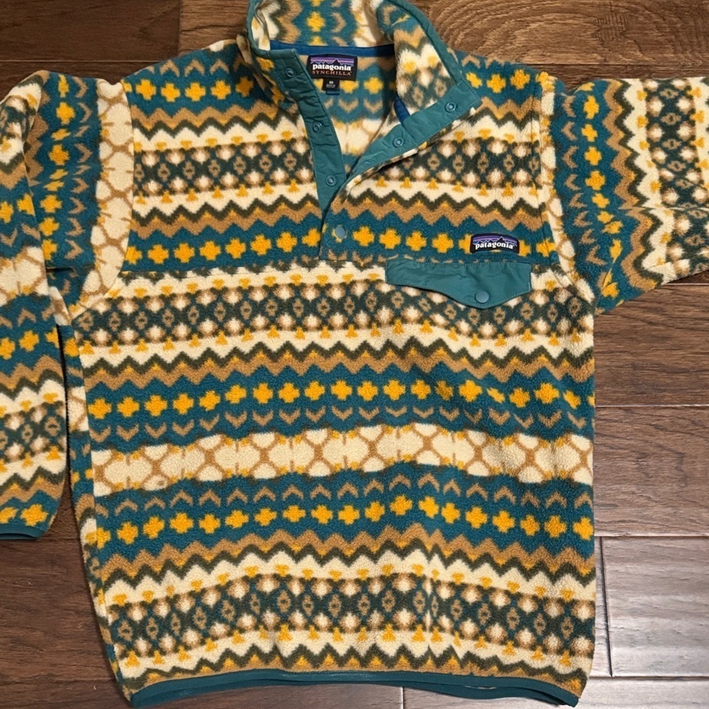 Patagonia Synchilla Snap-T Fleece Pullover Cliff Arbor Green XS - Picture 3 of 5